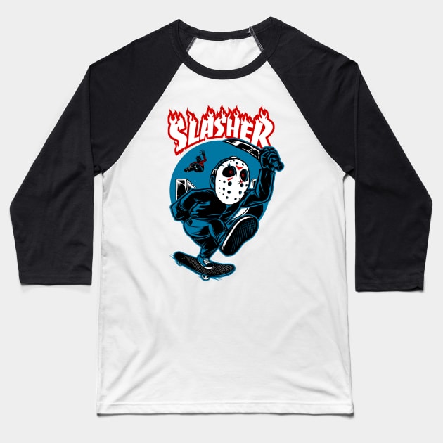 Slasher Baseball T-Shirt by joerock